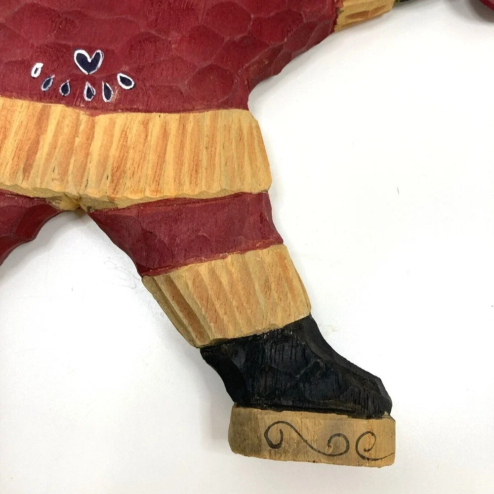 Vintage Hand Carved Star‎ Santa International Christmas Elements Of Folklore 11